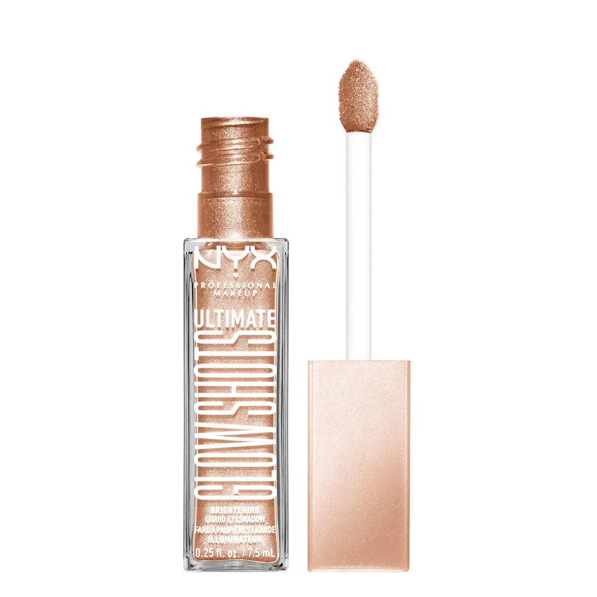 NYX PROFESSIONAL MAKEUP Ultimate Glow Shots Liquid Eyeshadow Highkey Lychee 7.4ml (0.25 Fl Oz) | Shimmer Finish with Vitamin C - main product image