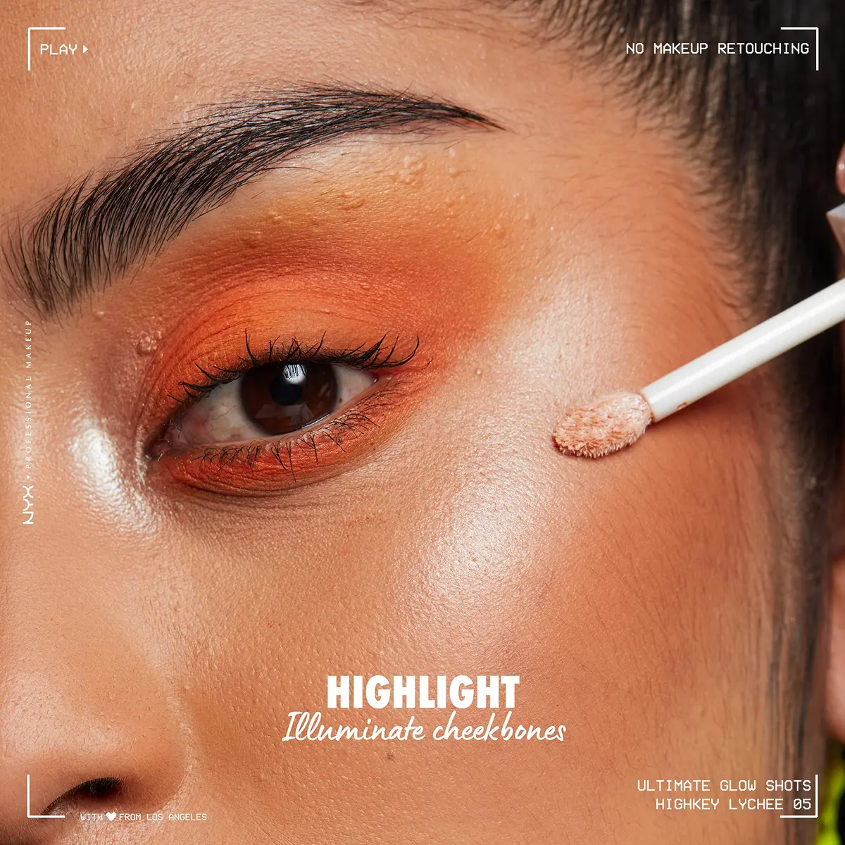 NYX PROFESSIONAL MAKEUP Ultimate Glow Shots Liquid Eyeshadow Highkey Lychee 7.4ml (0.25 Fl Oz) | Shimmer Finish with Vitamin C - view 4
