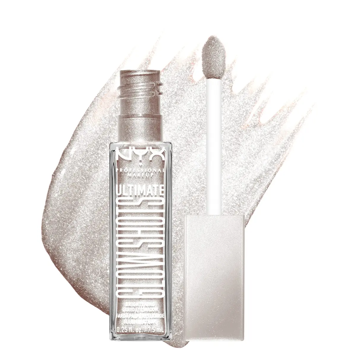 NYX PROFESSIONAL MAKEUP Ultimate Glow Shots Liquid Eyeshadow Come Thru Coconut 7.39ml (0.25 Fl Oz) | Shimmer with Vitamin C - view 7