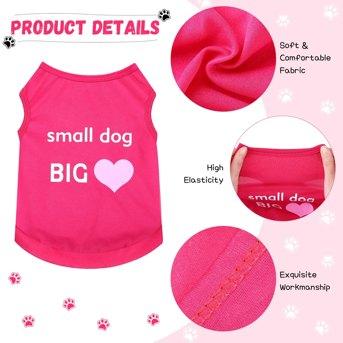 Reginary Dog Shirts Small | Cute Pattern, Size S, 8 Pack, Breathable Cotton - view 5
