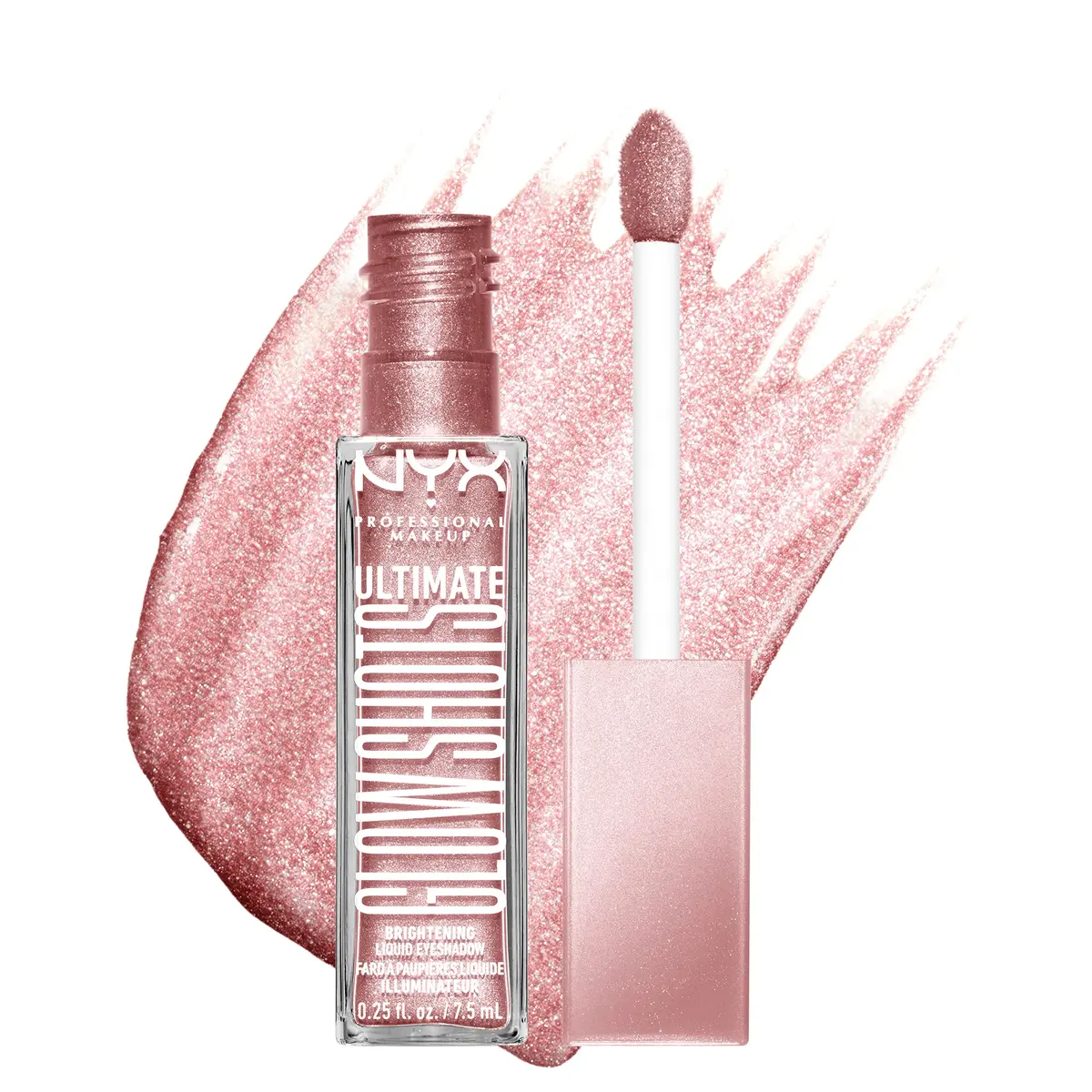 NYX PROFESSIONAL MAKEUP Ultimate Glow Shots Liquid Eyeshadow Grapefruit Glow 7.39ml (0.25 Fl Oz) | Shimmer with Vitamin C - view 8