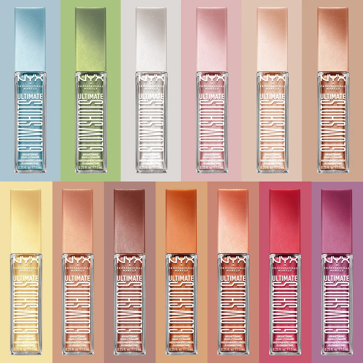 NYX PROFESSIONAL MAKEUP Ultimate Glow Shots Liquid Eyeshadow Wow Cacao 7.39ml (0.25 Fl Oz) | Shimmer with Vitamin C - view 7