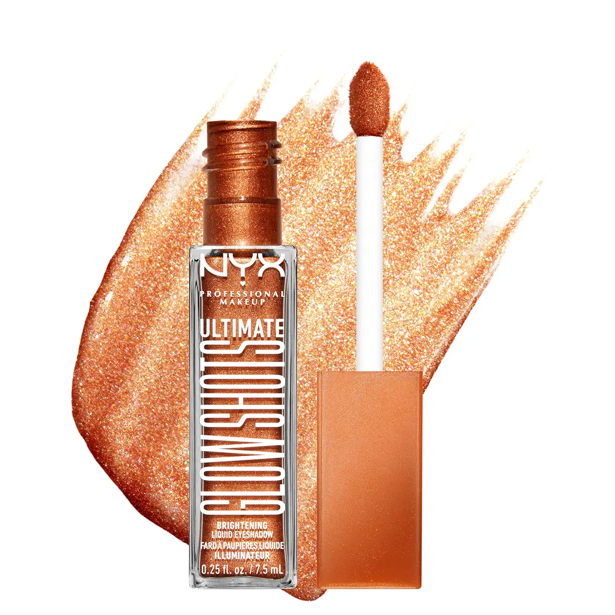 NYX PROFESSIONAL MAKEUP Ultimate Glow Shots Liquid Eyeshadow Wow Cacao 7.39ml (0.25 Fl Oz) | Shimmer with Vitamin C - view 8