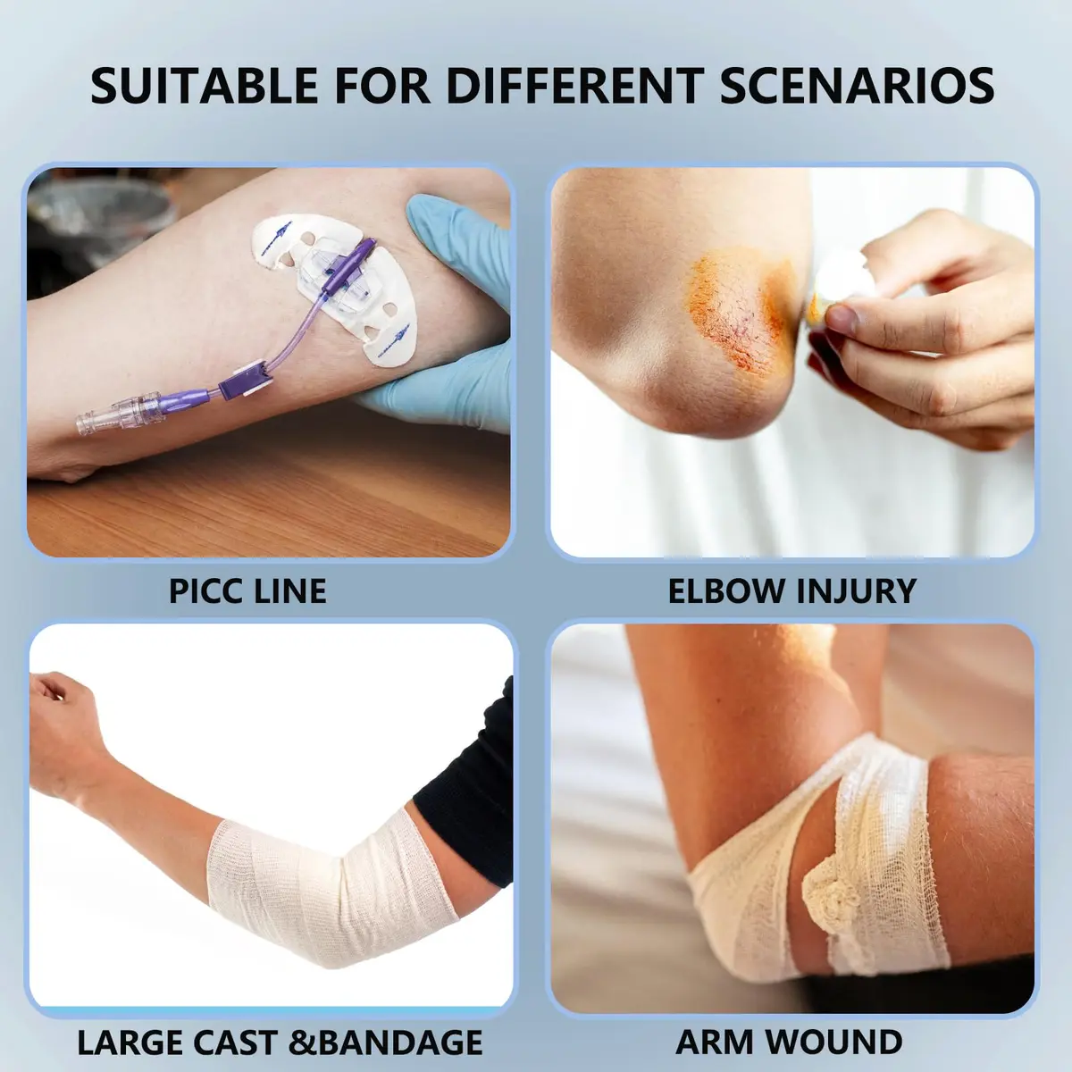 Divvsck PICC Line Shower Cover Size:M Waterproof Reusable Arm Protector for Chemotherapy & Wound Care - view 5