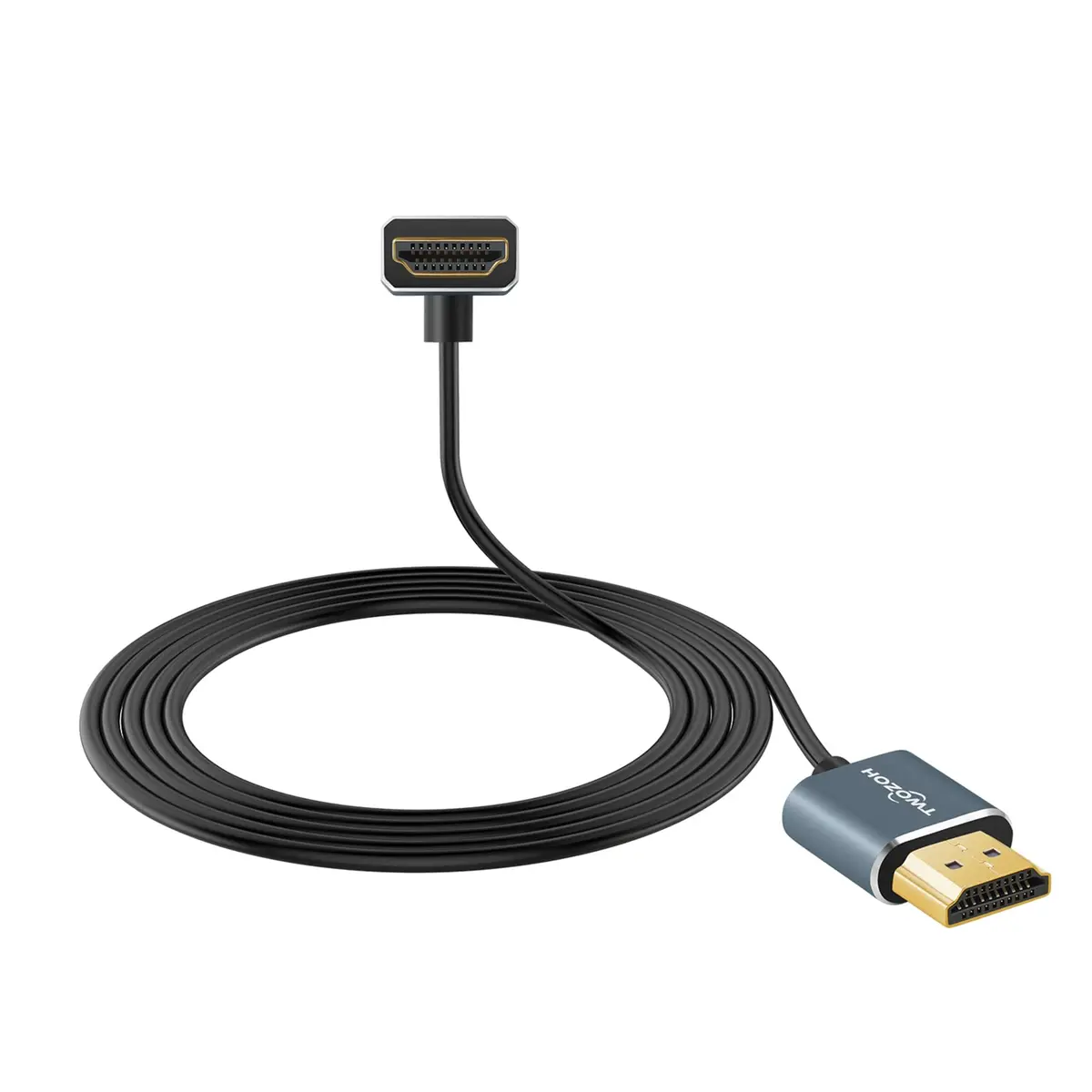 Twozoh HDMI Cable 3.3FT Downward Angled 90° | 4K@60Hz Support, Ultra Thin & Slim - view 5