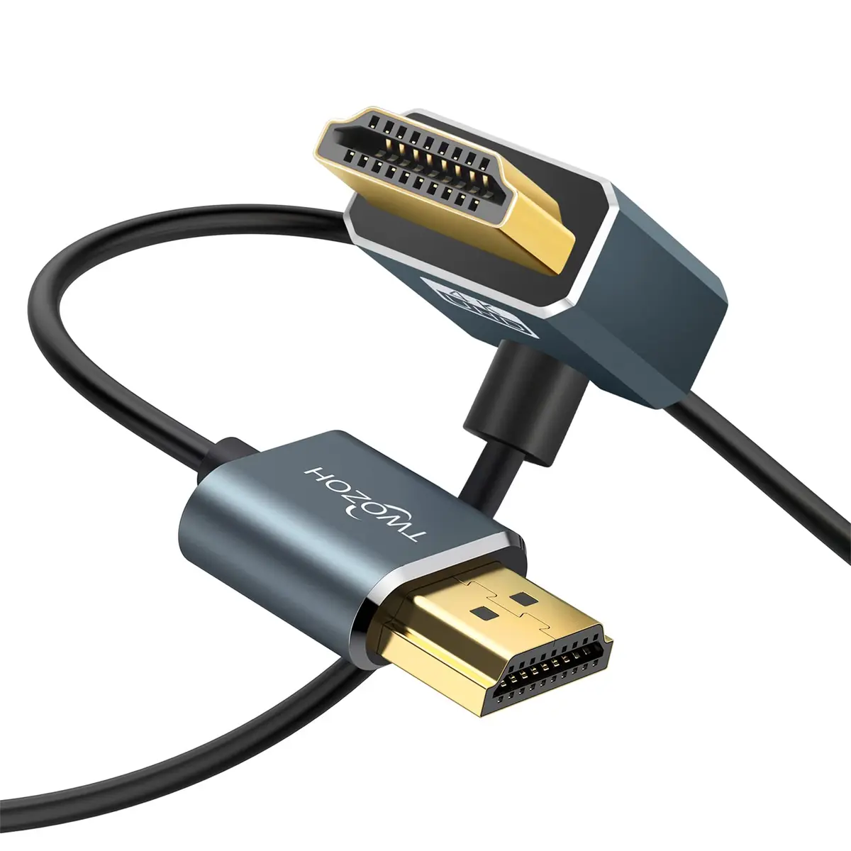 Twozoh Flexible HDMI to HDMI Cable Up Angled 270° 0.3m (1FT) | Supports 4K@60Hz - main product image