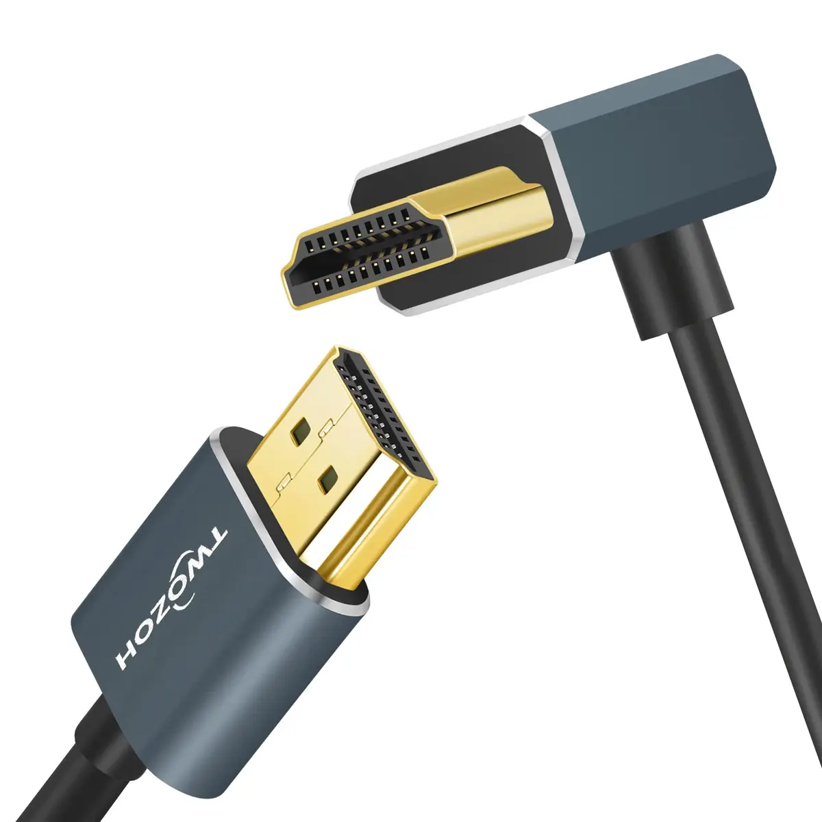Twozoh Flexible HDMI to HDMI Cable Up Angled 270° 0.3m (1FT) | Supports 4K@60Hz - view 3