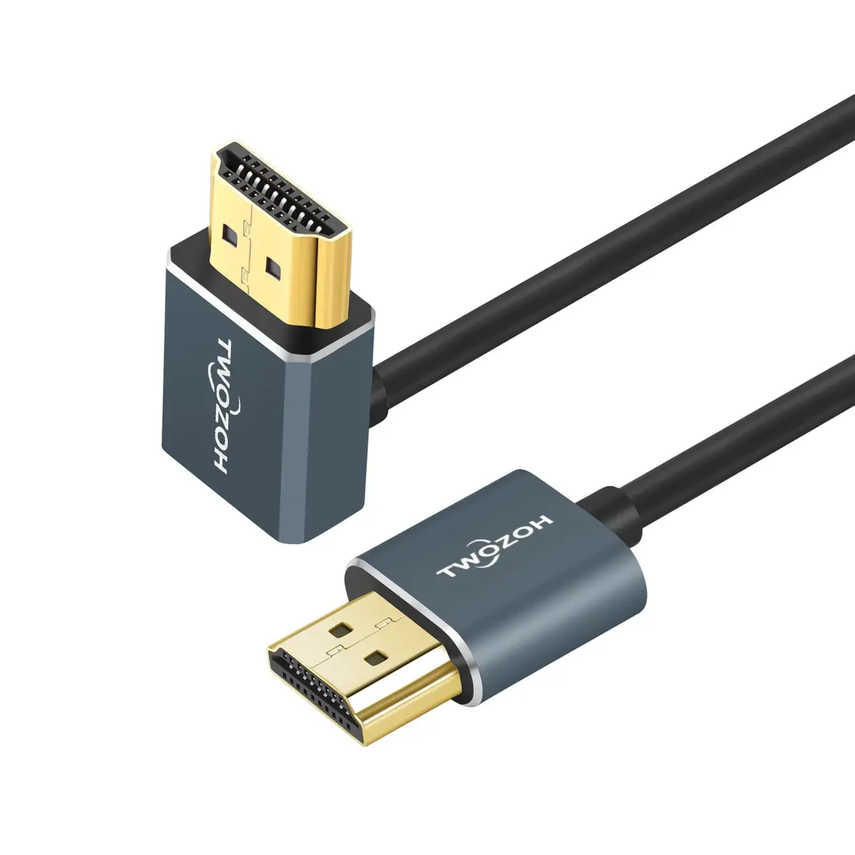 Twozoh Flexible HDMI to HDMI Cable Up Angled 270° 0.3m (1FT) | Supports 4K@60Hz - view 4