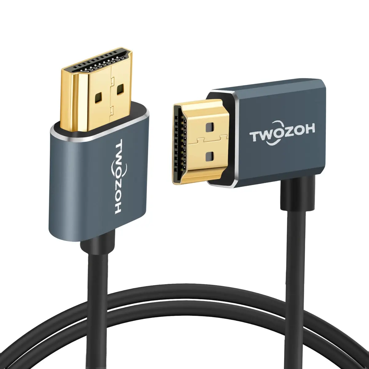 Twozoh Flexible HDMI to HDMI Cable Left Angled 90° 1FT | Supports 4K@60Hz & HDR - view 7