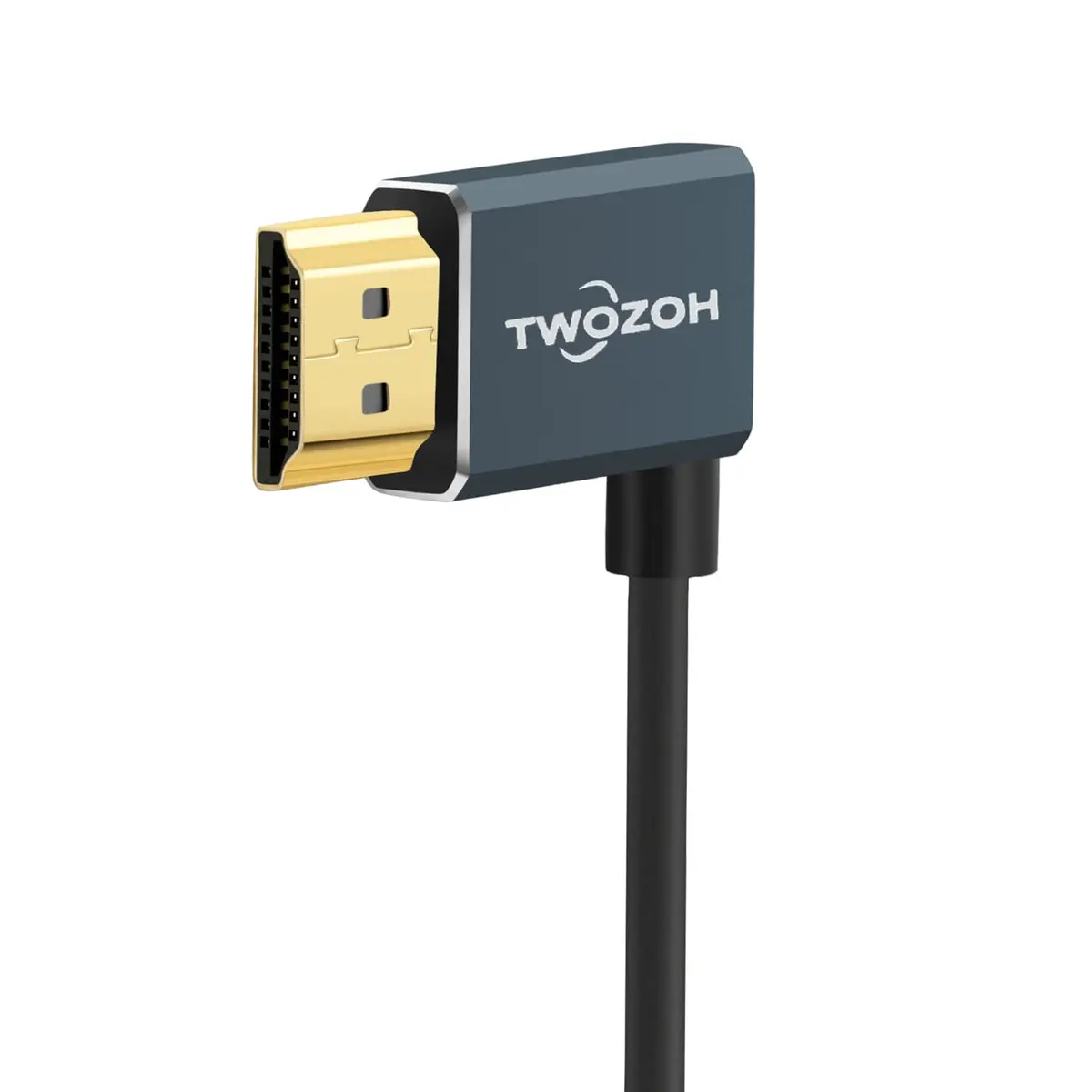Twozoh Flexible HDMI to HDMI Cable Left Angled 90° 1FT | Supports 4K@60Hz & HDR - view 4