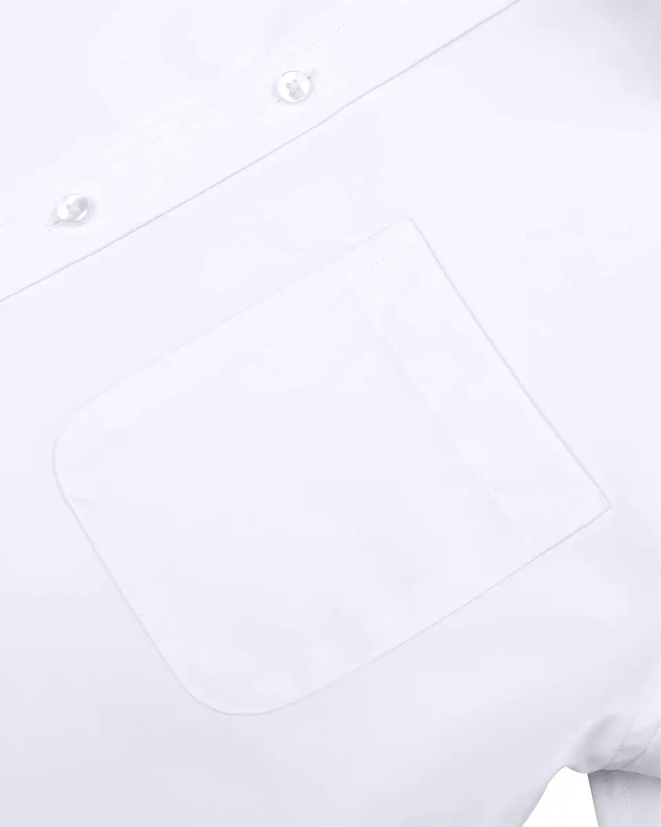 Alimens & Gentle White Men's Dress Shirt Regular Fit Long Sleeve | 100% Cotton Blend - view 6