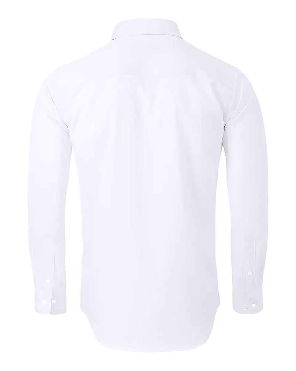 Alimens & Gentle White Button Down Shirt Men Regular Fit Long Sleeve Stretch Dress Shirt XL | Business Formal - view 2