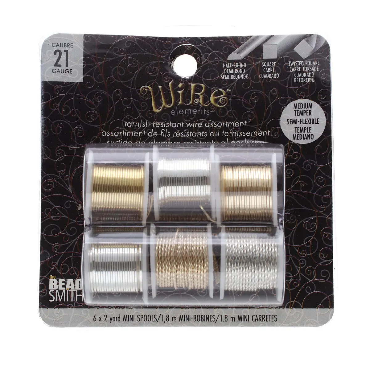 The Beadsmith Craft Wire Assortment - Tarnish-Resistant Copper Wire for Jewelry Making, 21 Gauge, 6-Pack, 12 Yds Total | Medium Temper Wire for Crafts - view 8
