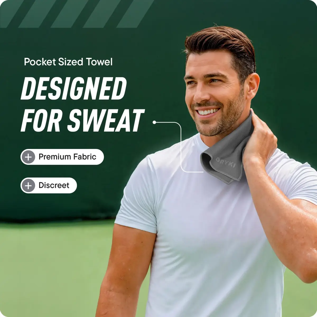 DRYKI Pocket-Sized Sweat Towels 25cm x 25cm (10" x 10") | Absorbs 7x More, Dries 10x Faster - view 2