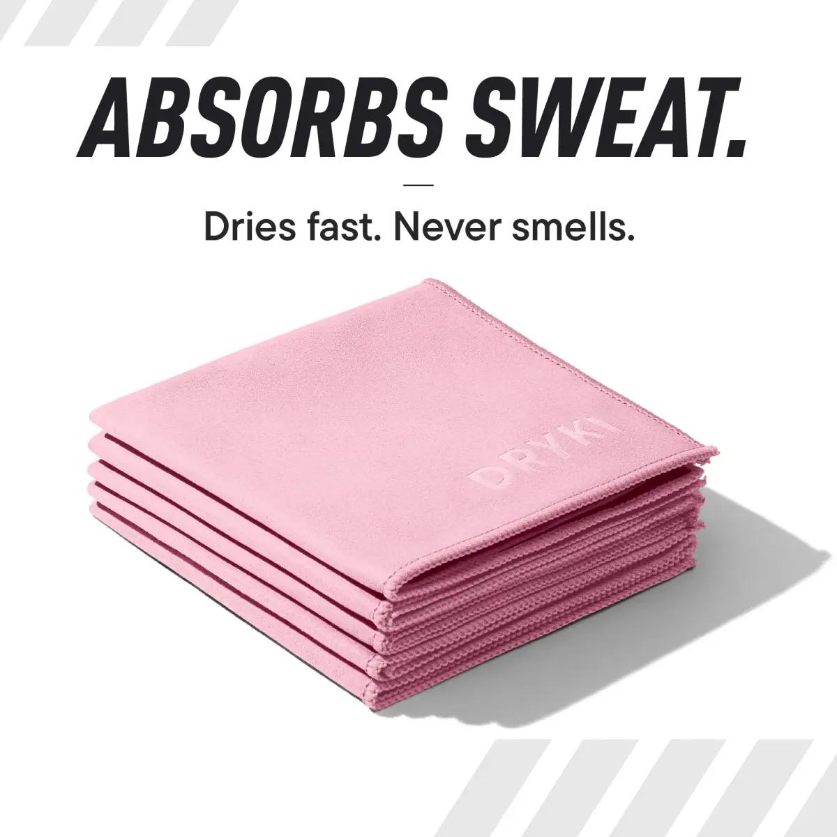 DRYKI Microfiber Sweat Towels 25cm x 25cm (10" x 10") | Quick Dry, Super Absorbent, Odor-Resistant - view 3