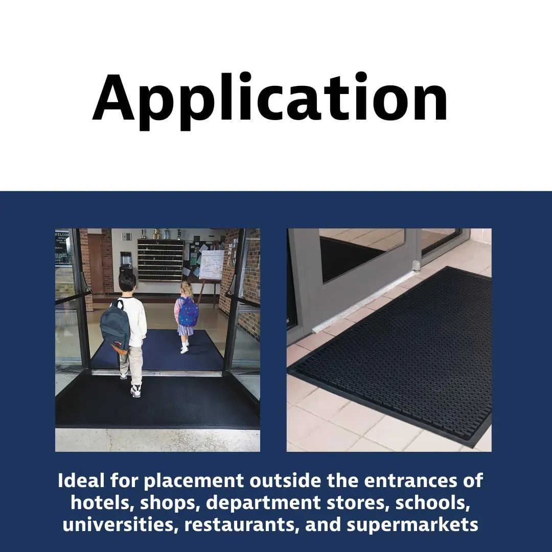 Notrax Soil Guard™ Rubber Scraper Entrance Mat 4' x 6' | Heavy-Duty Weatherproof Rubber Mat - view 5