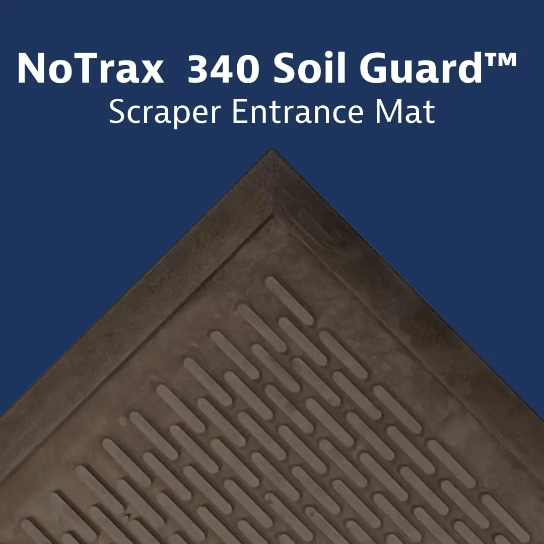 Notrax Soil Guard™ Rubber Scraper Entrance Mat 4' x 6' | Heavy-Duty Weatherproof Rubber Mat - view 2