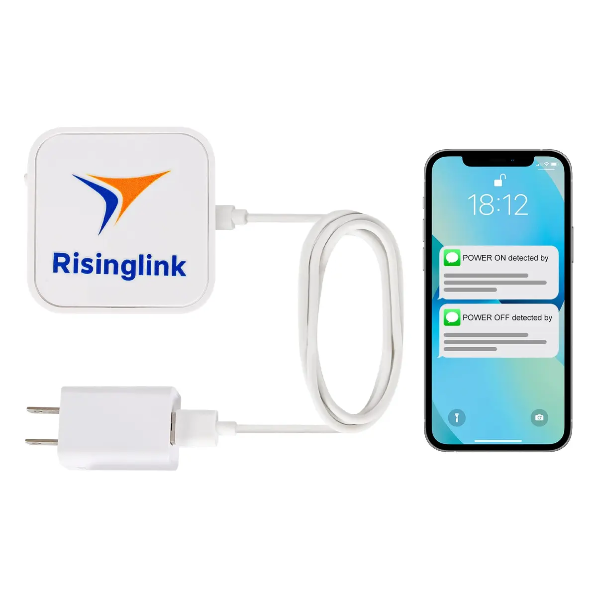 Risinglink WiFi Power Outage Alarm Detector 24/7 | US-Engineered Power Failure & Restoration Alerts - main product image