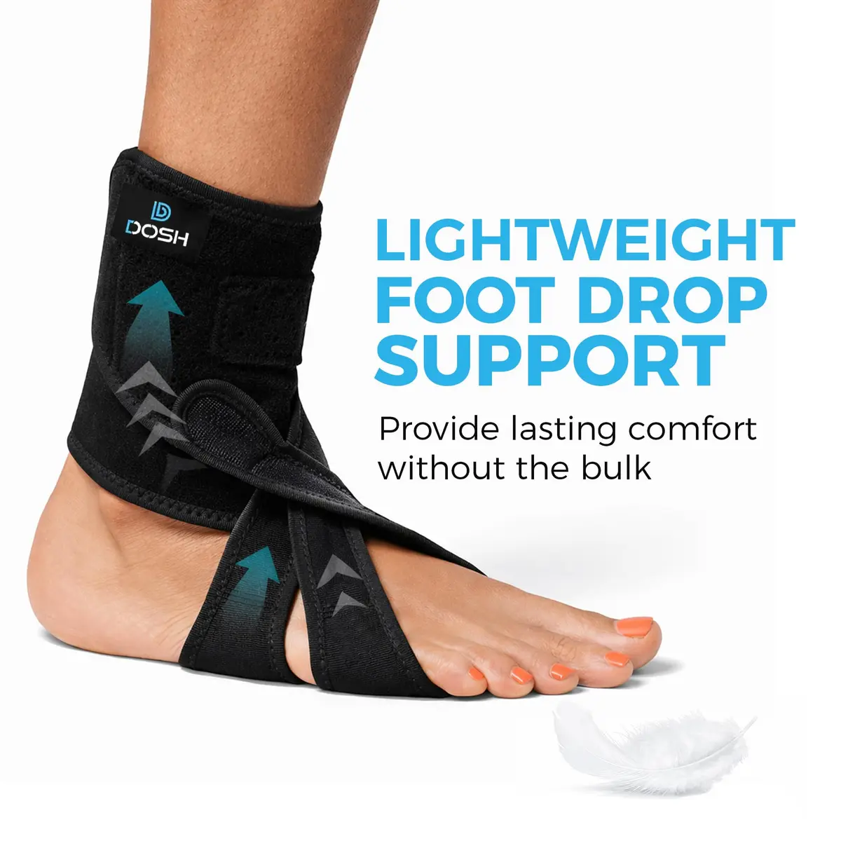 Dosh Right AFO Foot Drop Brace for Walking - Soft Ankle Foot Orthosis 10.16 cm (4 Inches) Length | FDA Approved Consumer Device - view 6