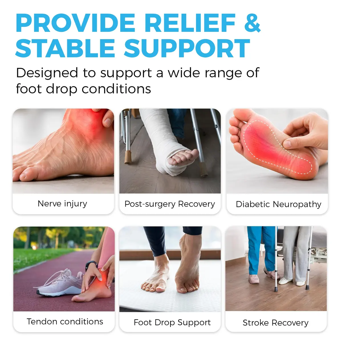 Dosh Right AFO Foot Drop Brace for Walking - Soft Ankle Foot Orthosis 10.16 cm (4 Inches) Length | FDA Approved Consumer Device - view 8