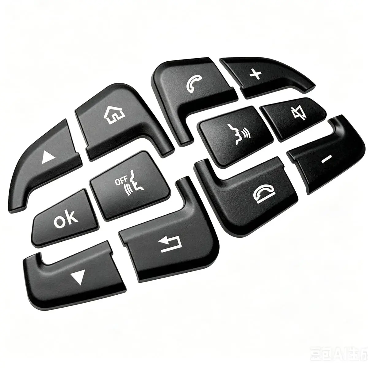Angelguoguo Car Steering Wheel Button Switch Trim Cover Sticker Fit for Mercedes Benz W205 X253 W447 | Durable ABS, Easy DIY - view 5