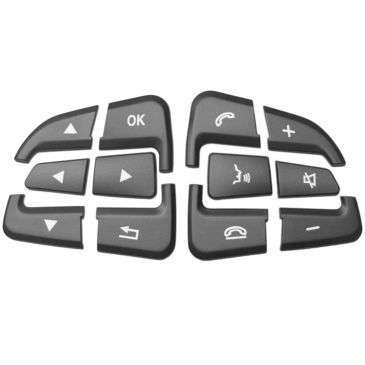 Angelguoguo Steering Wheel Button Cover for Mercedes Benz A B CLA GLA GLE CLS SLC SL Vito Class | Durable ABS Fitment - main product image