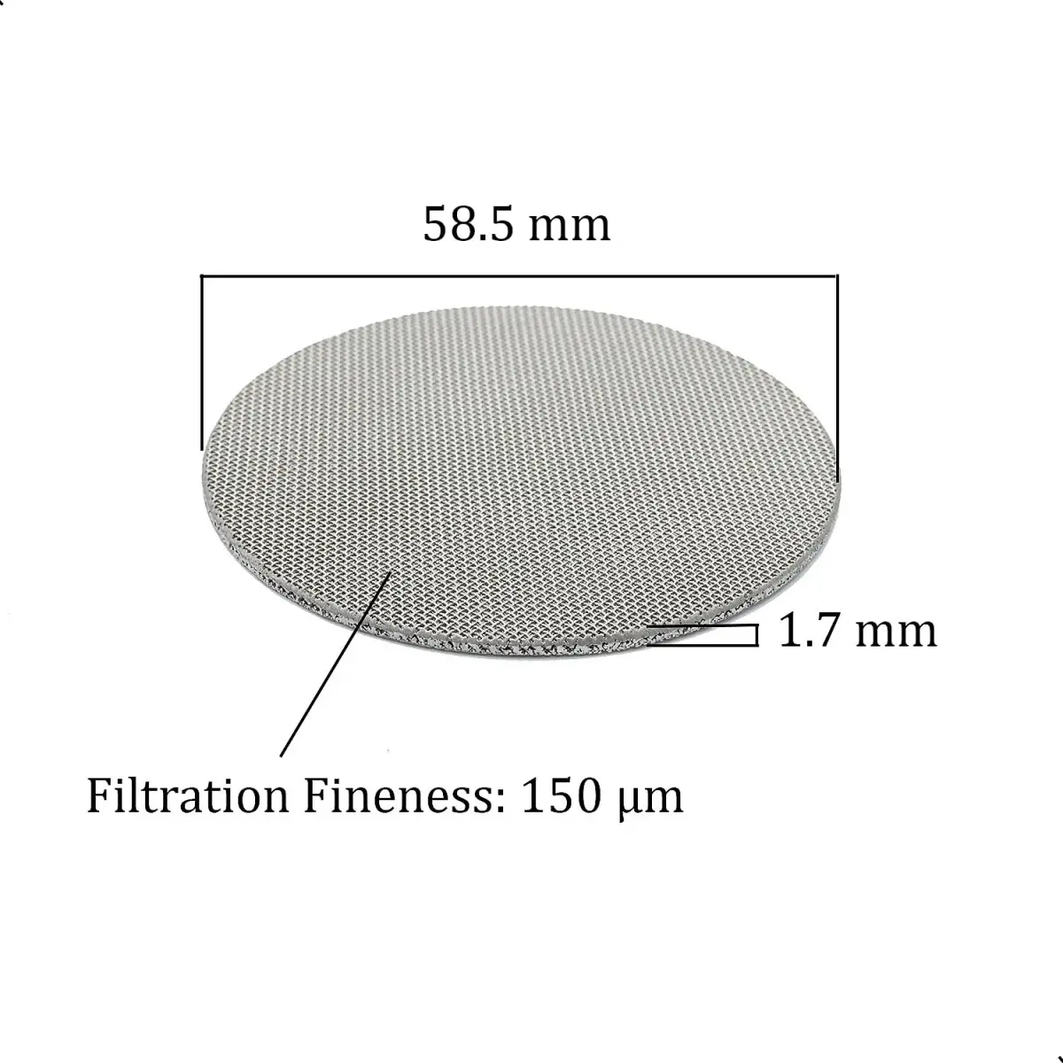 XIWENQUKU 58.5mm Espresso Puck Screen 2 Pack | 150μm Filtration for Smoother Extraction - view 2