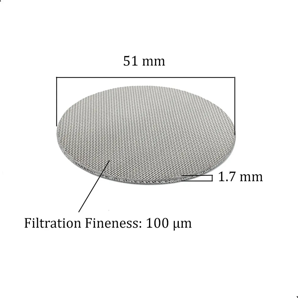 XIWENQUKU 51mm Coffee Portafilter Puck Screen 2-Pack | 100μm Stainless Steel Mesh Filter - view 2