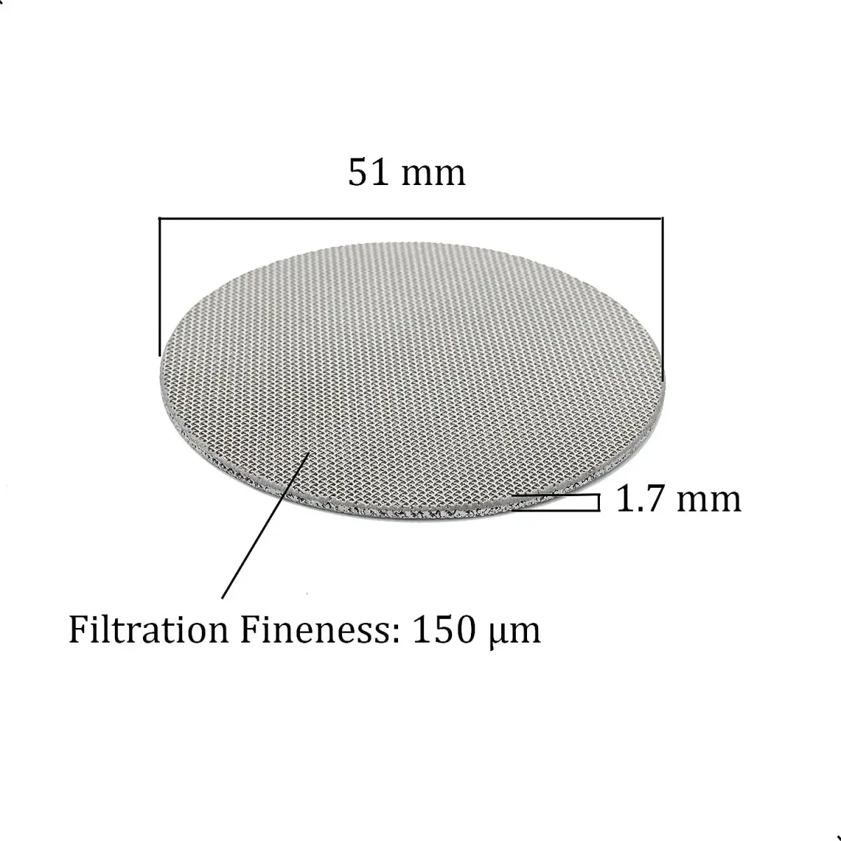 XIWENQUKU 51mm Espresso Puck Screen 2-Pack | 150μm Stainless Steel Mesh Filter for Smoother Extraction - view 2