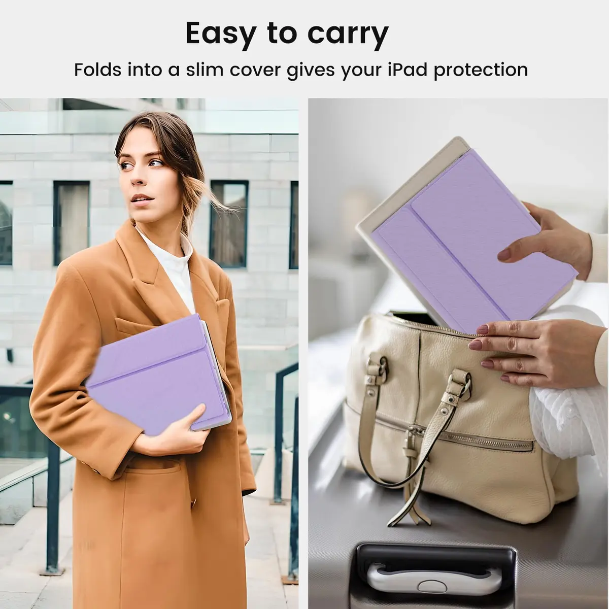 OYEEICE Keyboard Case for iPad 10.2" 9th/8th/7th Gen & Air 3rd/Pro 10.5" Purple | Detachable Wireless Backlit Keyboard Cover with Pencil Holder - view 8