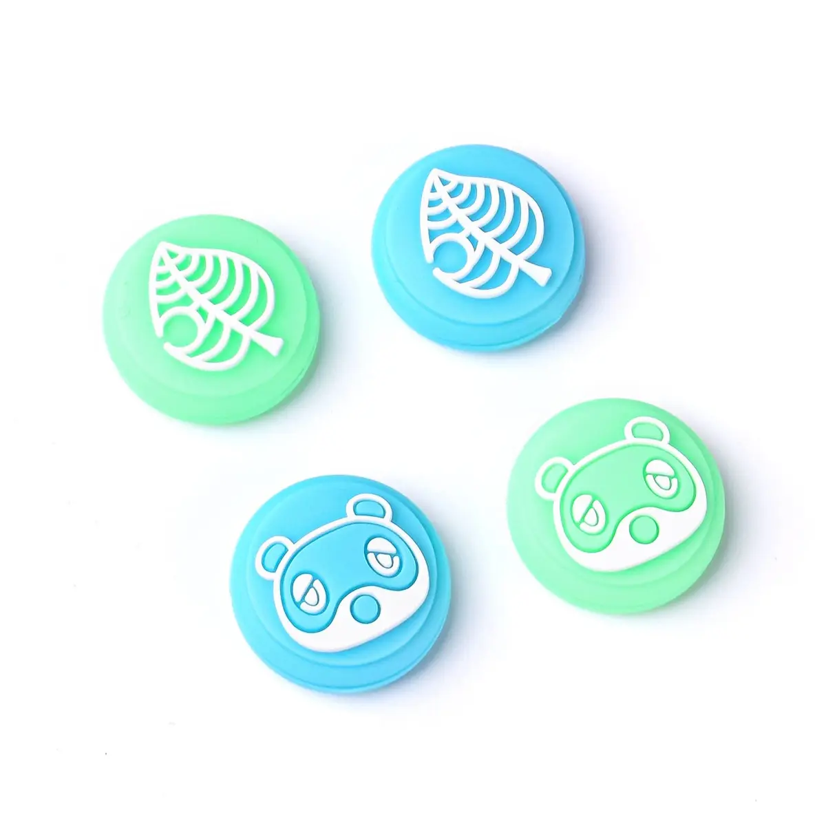 DLseego Animal Crossing Thumb Grips Caps for Switch OLED/Switch Lite Joystick | Cute Bear & Leaf Silicone Cover (Switch/OLED/Lite) - main product image