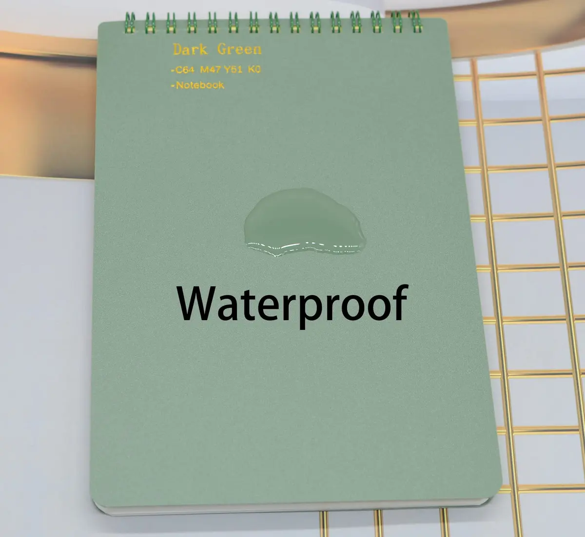Yansanido Top Bound Spiral Notebook 4 Pack | A5 Size Thick Plastic Hardcover 7mm College Ruled Paper - view 5