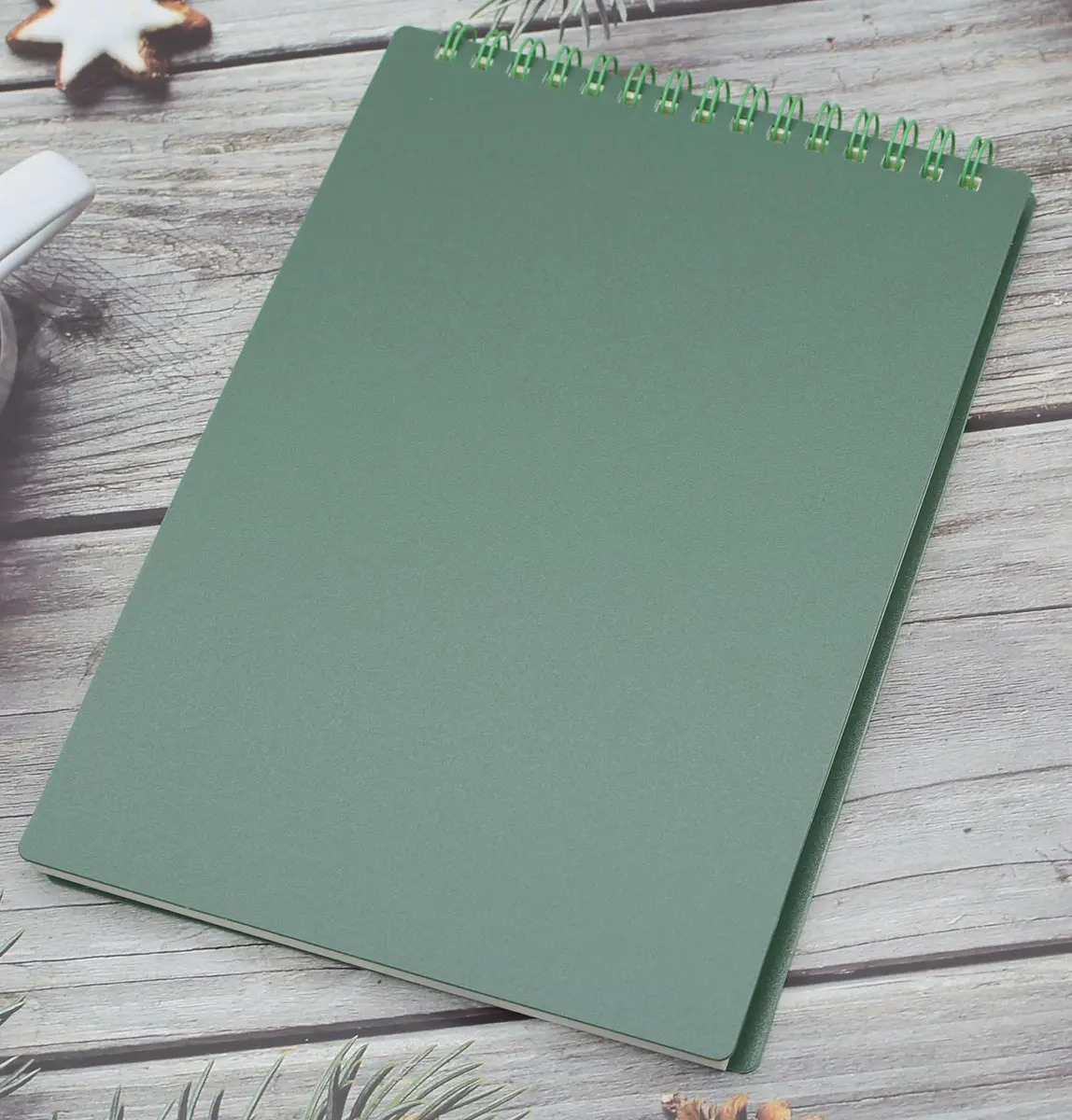 Yansanido Top Bound Spiral Notebook 4 Pack | A5 Size Thick Plastic Hardcover 7mm College Ruled Paper - view 6