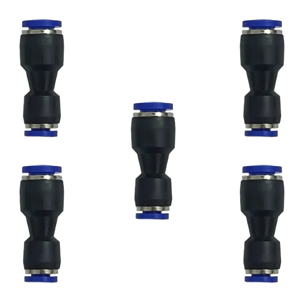 ROZESAZZ Pneumatic Quick Connector 1/4" OD x 1/8" OD | Push to Connect Fittings, Straight Reducer, Pack of 5 - main product image