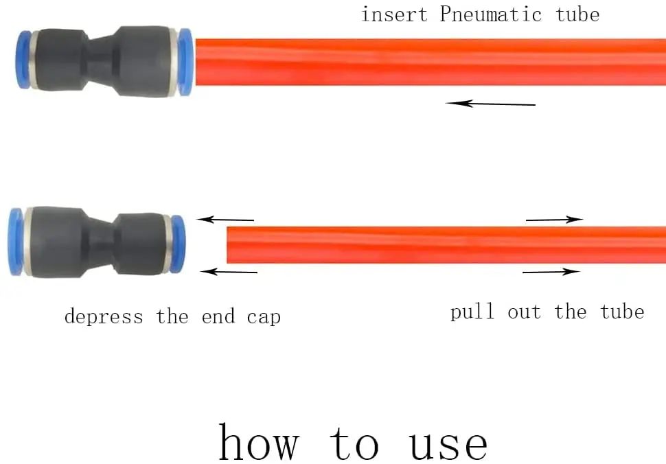 ROZESAZZ Pneumatic Quick Connector 1/4" OD x 1/8" OD | Push to Connect Fittings, Straight Reducer, Pack of 5 - view 4