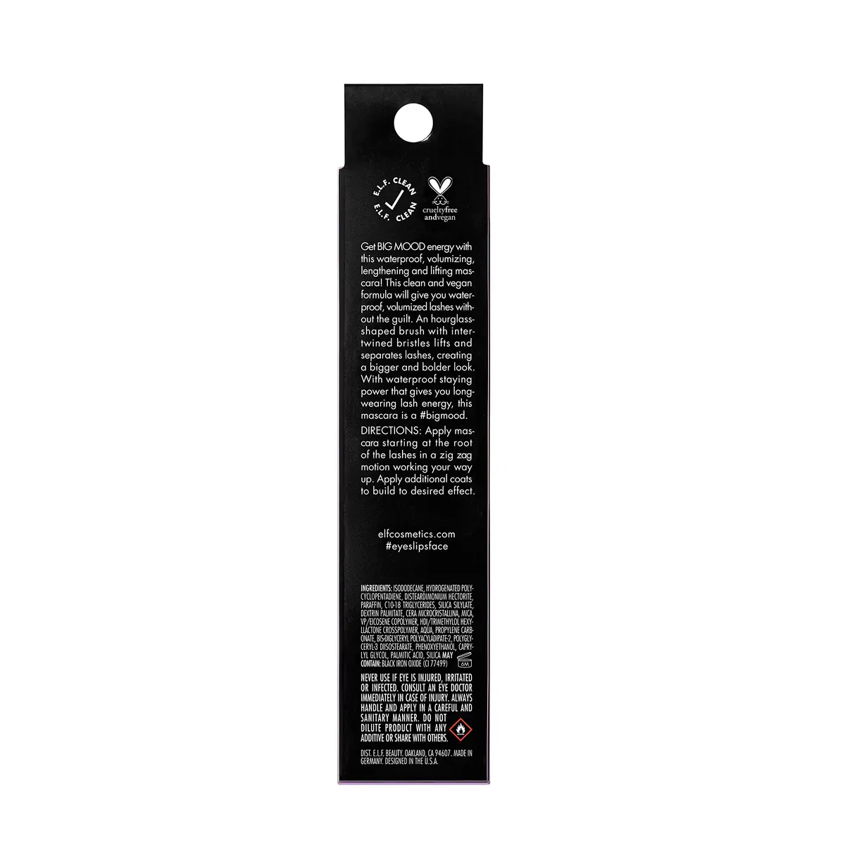 e.l.f. Big Mood Waterproof Mascara, 10ml (0.30 fl Oz) | Bold, Lifted, Voluminous Lashes - view 5