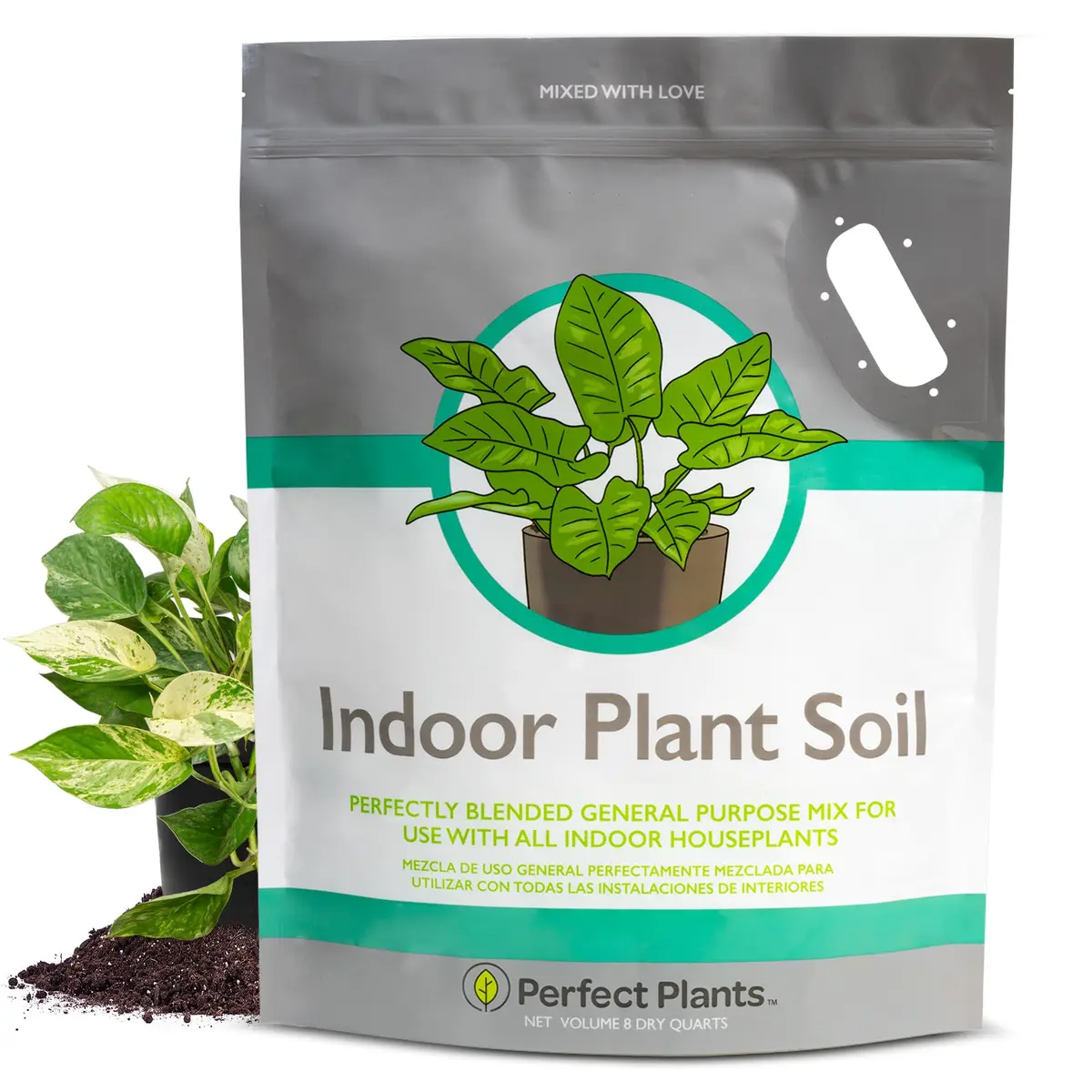 Perfect Plants Indoor Plant Soil, 8 qt, Coco Coir Potting Mix | All-Natural, Fast Drainage, Suitable for Monstera & Aloe - main product image