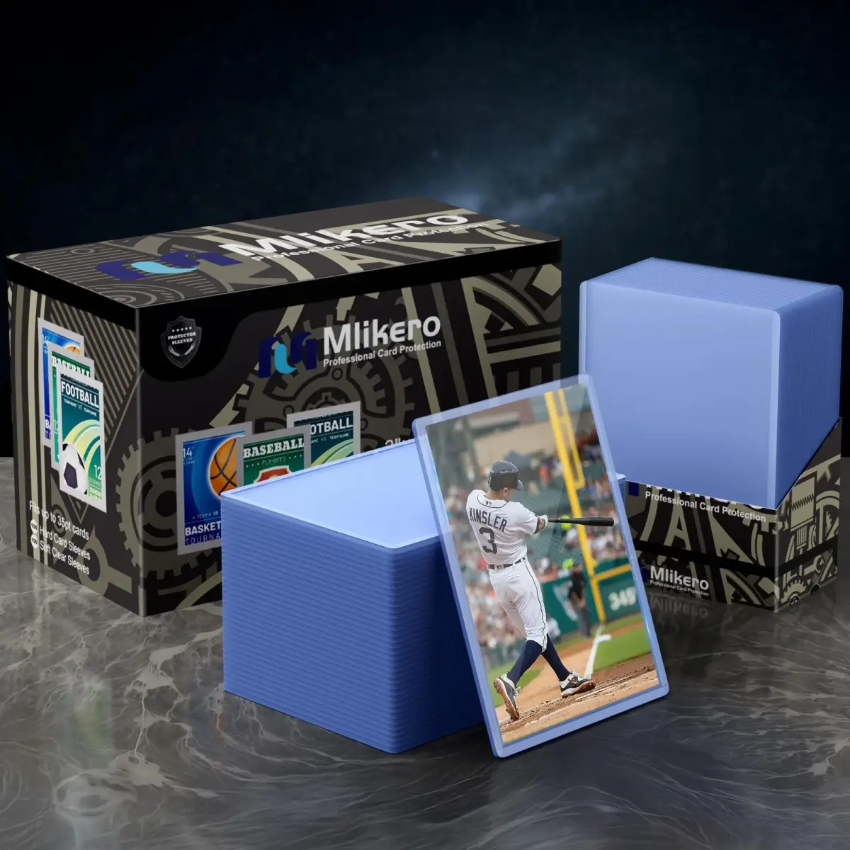 Mlikero 200 Card Sleeves Hard Plastic, 3"X4" Baseball Card Protector | Max Protection Card Sleeves - view 7