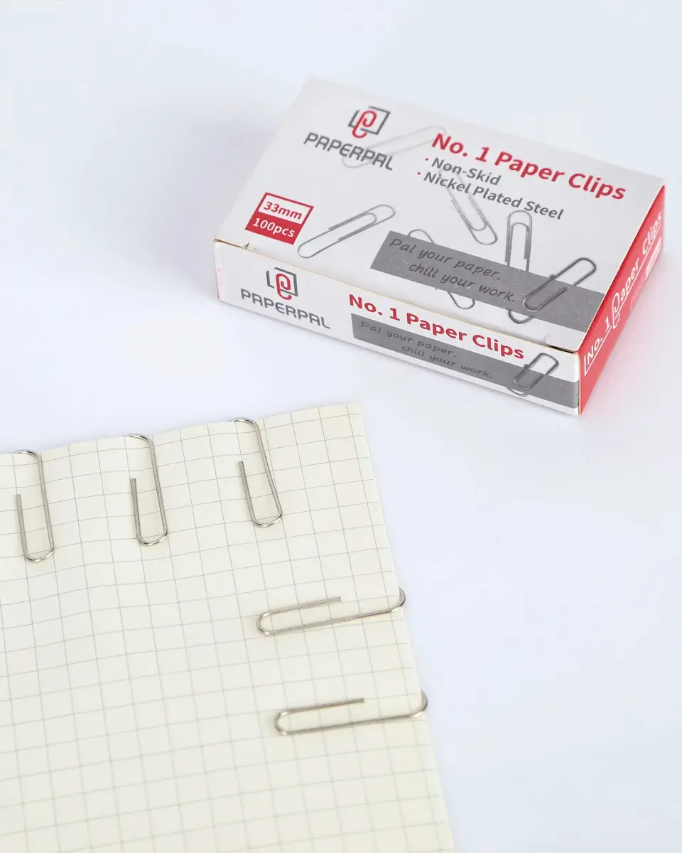 PAPERPAL Non-Skid Paper Clips 33mm (1-2/7") Silver | 600 Count Bulk Pack for Office, School, DIY - view 5