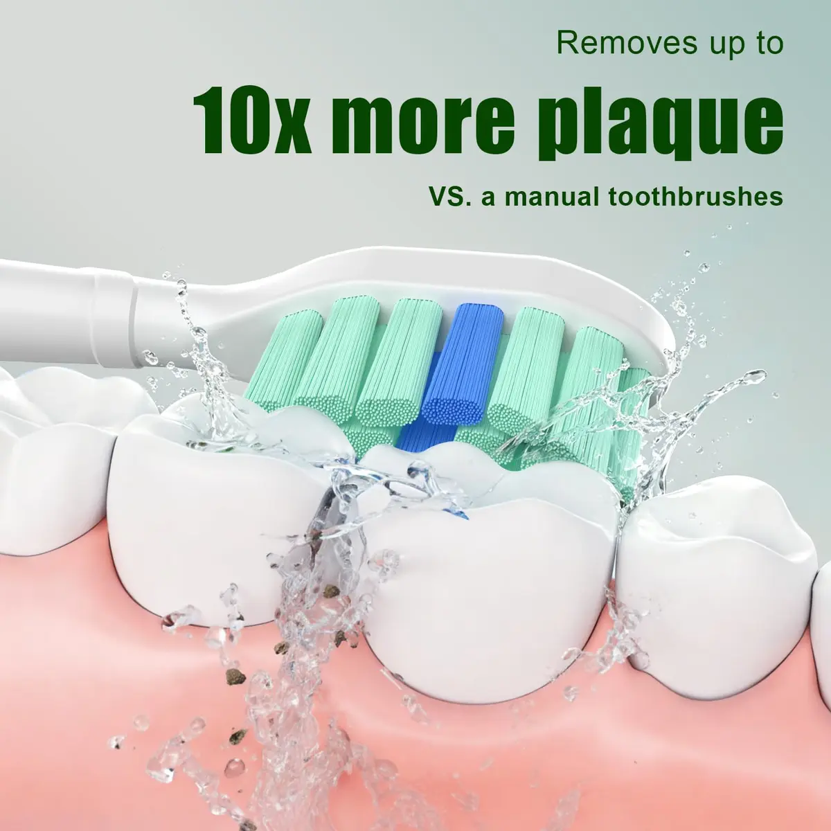 toptheway Toothbrush Replacement Heads Compatible with Philips Sonicare 10 Pack | Plaque Control & Gentle Bristles - view 3