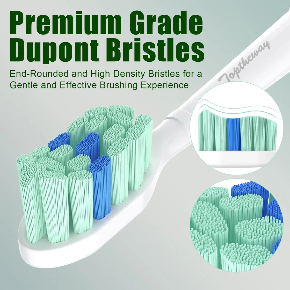 toptheway Toothbrush Replacement Heads Compatible with Philips Sonicare 10 Pack | Plaque Control & Gentle Bristles - view 4