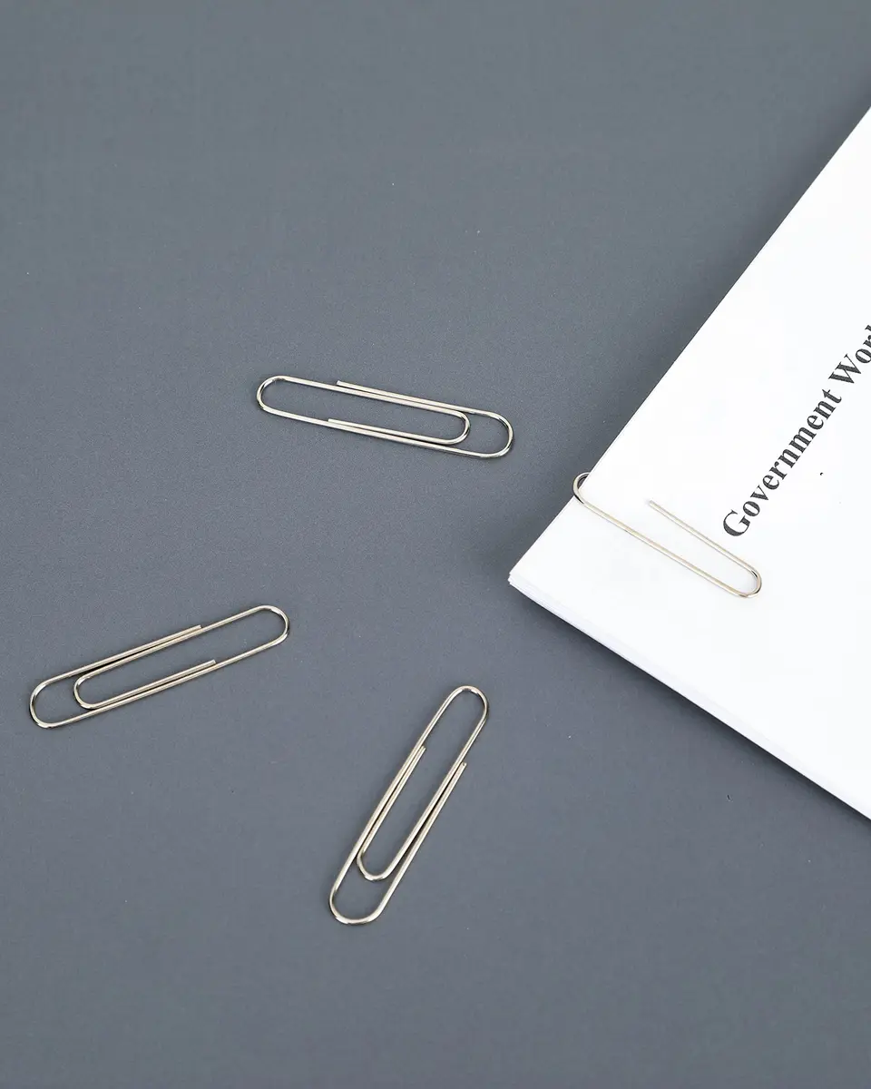 PAPERPAL Jumbo Smooth Paper Clips 50mm (2") 300 Count | Strong Grip, Anti-Rust Finish - view 6