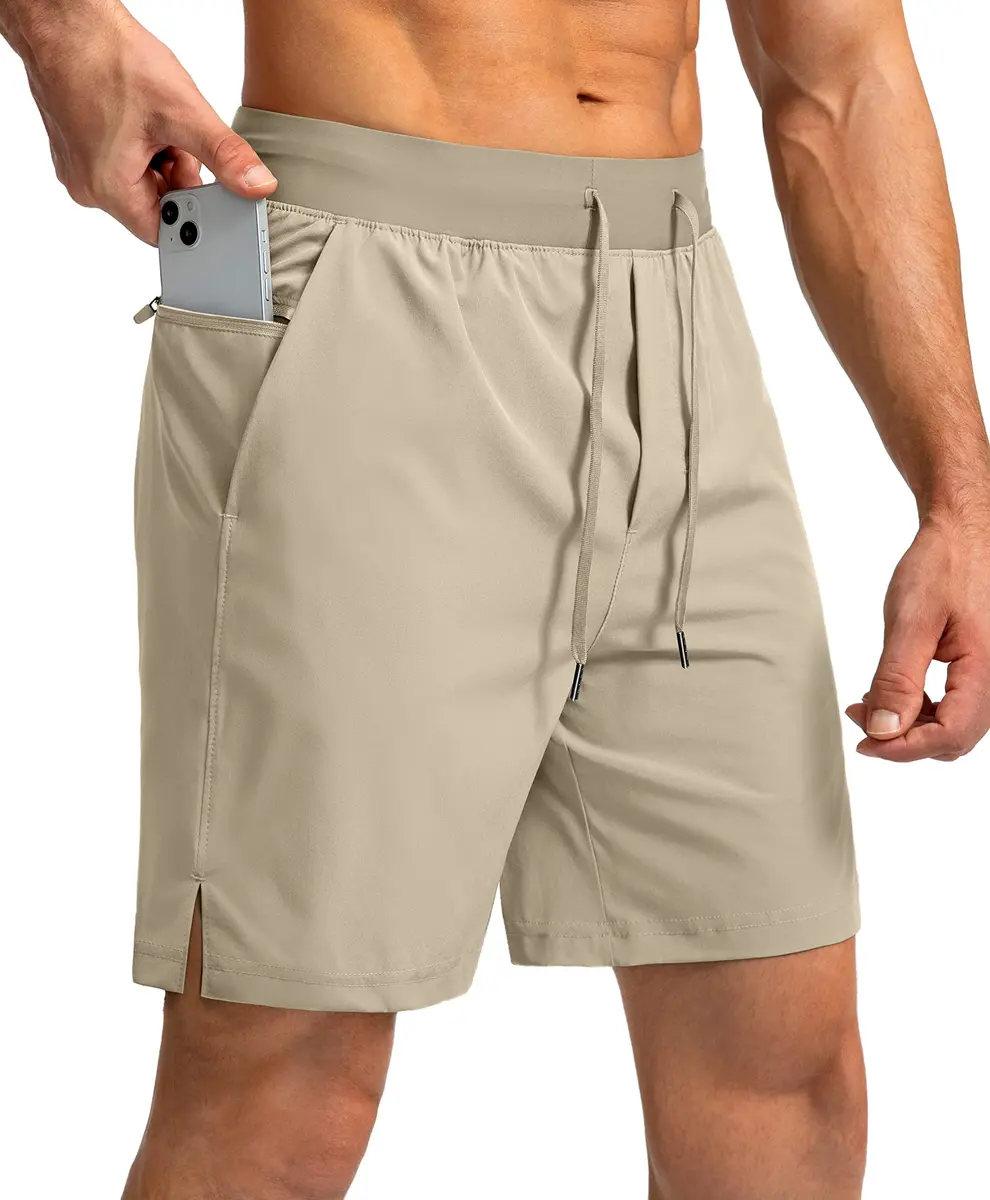 Soothfeel Men's Workout Athletic Shorts with 3 Pockets 7" Inseam | Lightweight, Quick-Drying, Breathable Active Shorts - main product image
