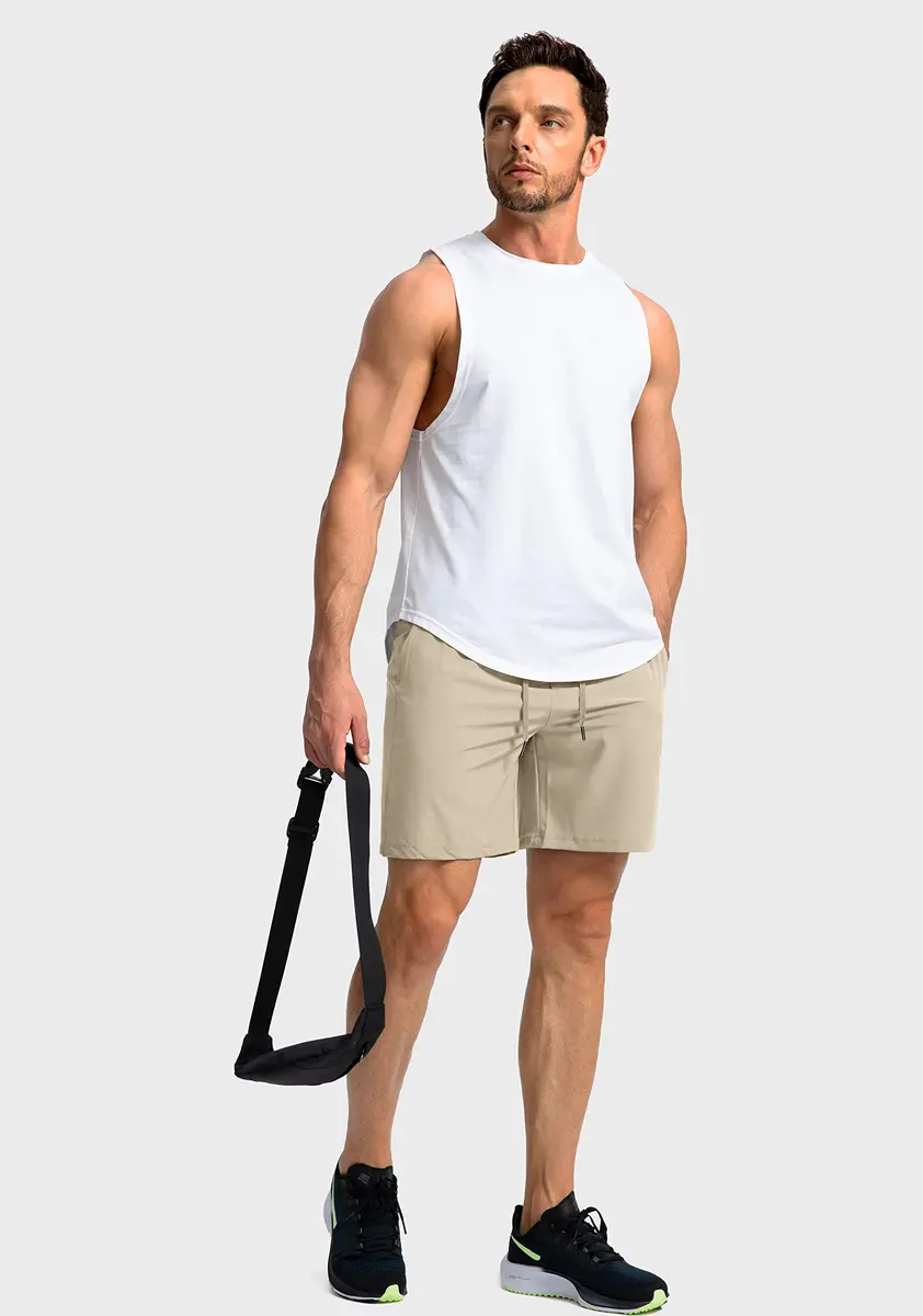 Soothfeel Men's Workout Athletic Shorts with 3 Pockets 7" Inseam | Lightweight, Quick-Drying, Breathable Active Shorts - view 7