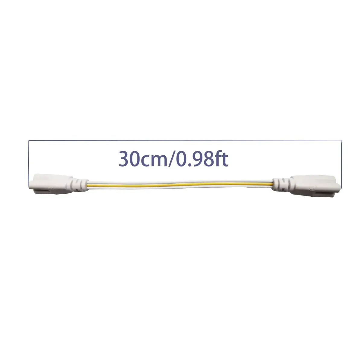 Faoyliye T5 T8 Tube Connector Cords 30cm (0.98ft) 3-Pin Female to Female Extension Cable (10-Pack) | Integrated LED Tube Dual Connector - view 2