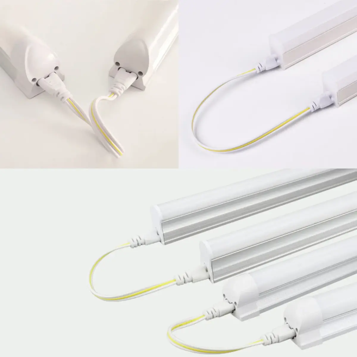 Faoyliye T5 T8 Tube Connector Cords 20cm (7.8in) 10-Pack | 3-Pin Female to Female LED Extension Cable - view 5