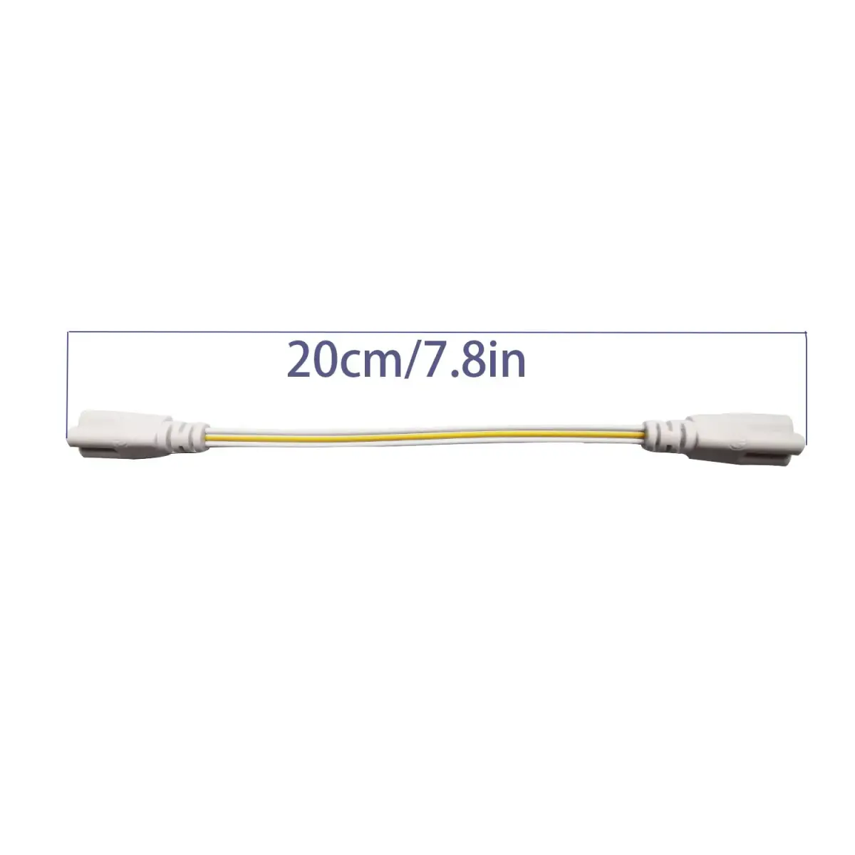 Faoyliye T5 T8 Tube Connector Cords 20cm (7.8in) 10-Pack | 3-Pin Female to Female LED Extension Cable - view 2
