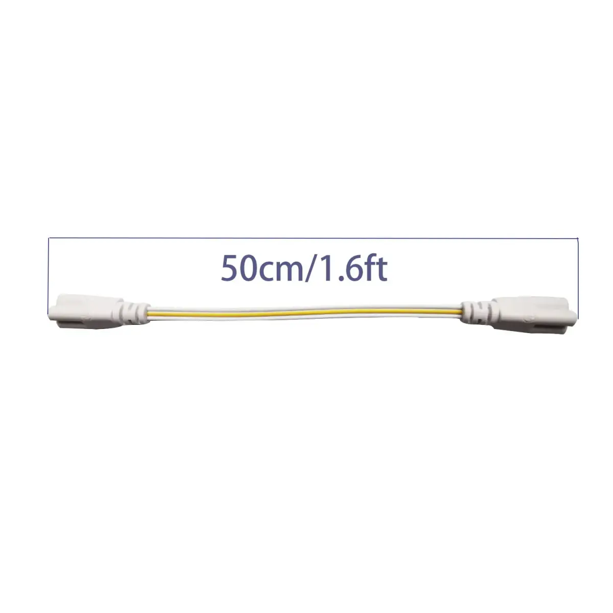 Faoyliye T5 T8 Tube Connector Cords 50cm (1.6ft) | 10-Pack Female to Female Extension Cable for Integrated LED Tubes - view 2