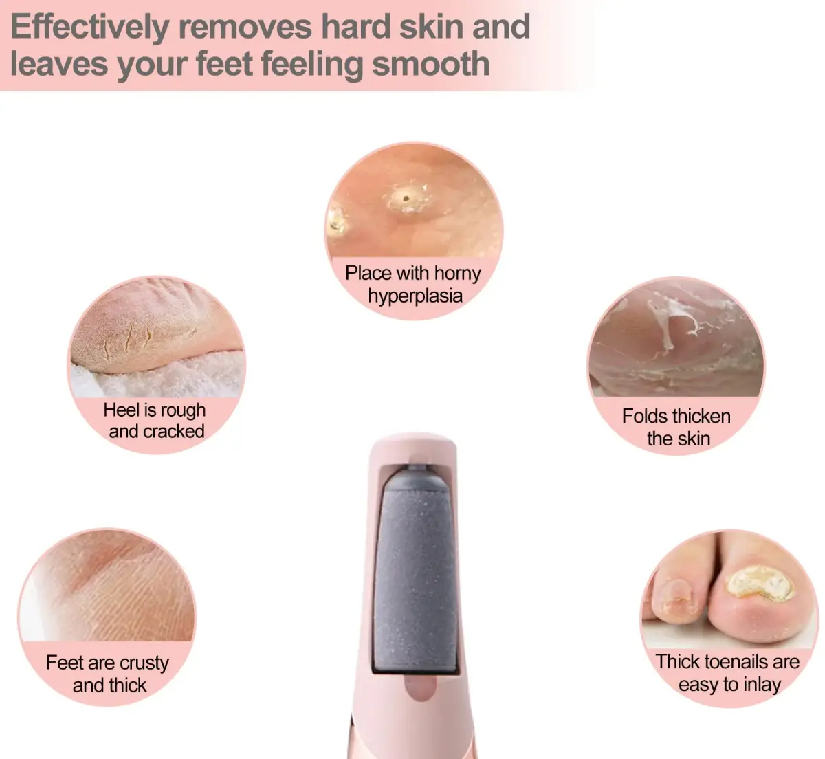 Piwerod Roller Refills for Finishing Touch Flawless Pedi 96g (3.4 oz) | 10 Pack Replacement Heads with Brush - view 6