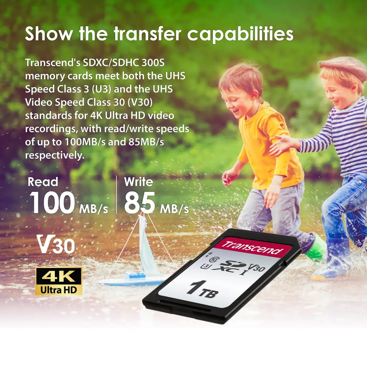 Transcend 1TB SDXC SD Card UHS-I U3 V30 4K UHD & Full HD | High-Speed Memory Card for DSLR & Trail Cameras - view 2
